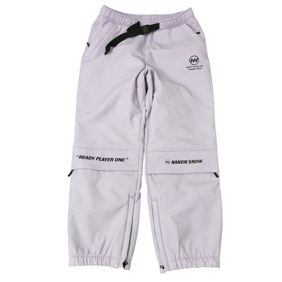 Nandn‎ Snow Pants Womens Small Lavender Belted Zip Hem Winter Ski - Picture 1 of 12